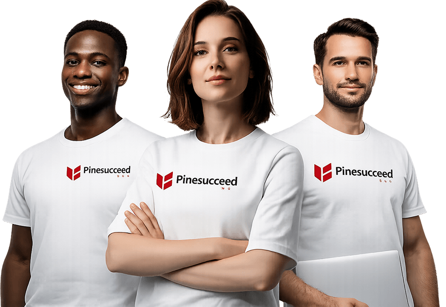 PineSucceed team members ready to collaborate on your project