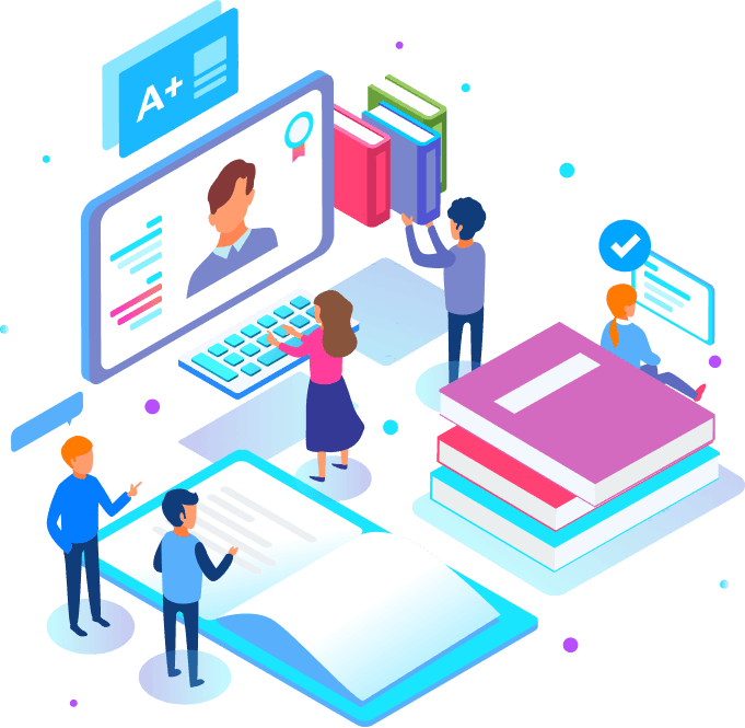 Learning management system illustration