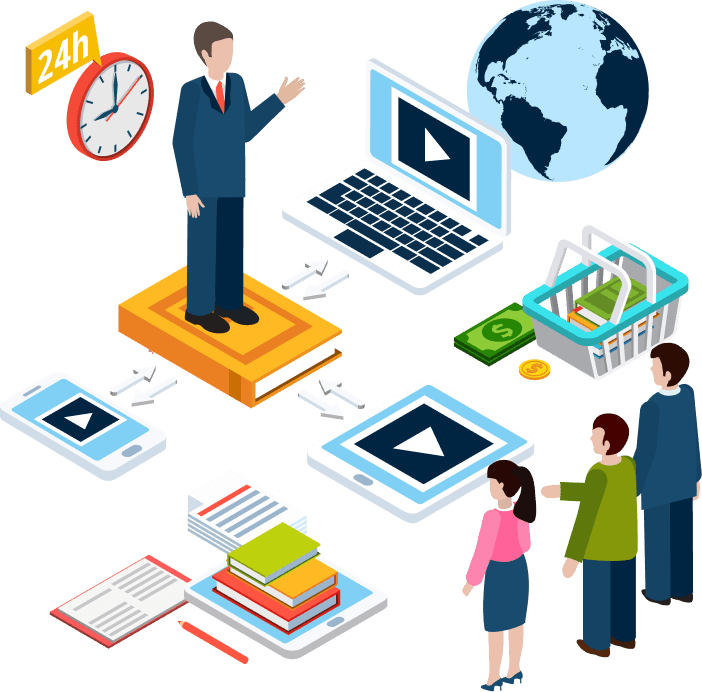 Learning management system illustration