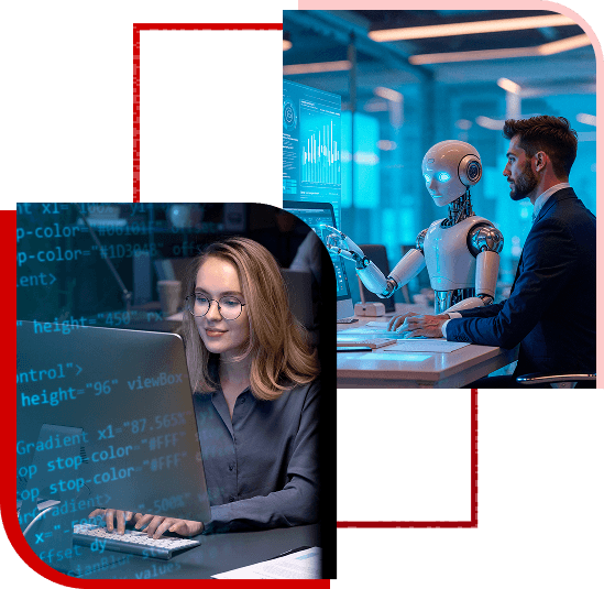 PineSucceed engineers working with AI-driven tooling